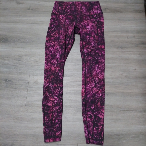 lululemon athletica Pants - Lululemon pink pattern Sz6 Leggings